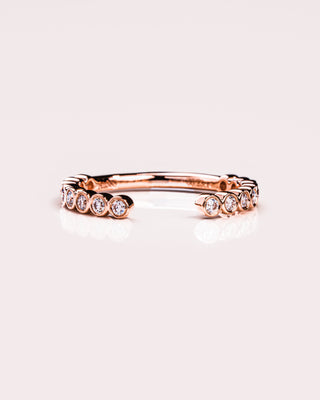 0.23 TCW Round CVD Diamond Open Wedding Band