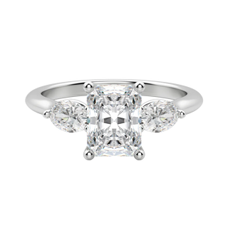 Bague de fiançailles avec diamants Moissanite taille radiant de 1,67 ct 