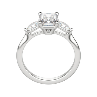 1.67CT Radiant Cut Three Stone Moissanite Diamond Engagement Ring