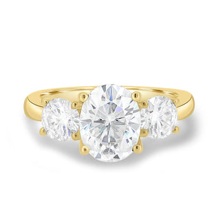 Bague de fiançailles avec diamants ovales de 1,68 ct F/VS2 cultivés en laboratoire 