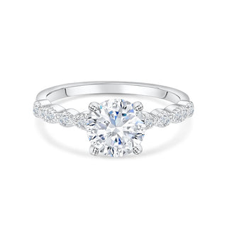 1.80CT Round Cut Vintage Pave Moissanite Engagement Ring