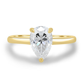 Bague de fiançailles avec diamant solitaire en forme de poire de 1,80 ct E/VS1 de laboratoire 