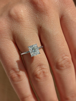 1.81ct Cushion G- VS2 Lag Grown Diamond Solitaire Engagement Ring