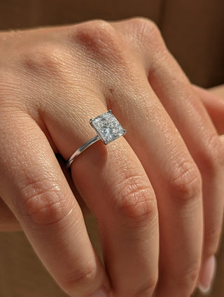 1.81ct Cushion G- VS2 Lag Grown Diamond Solitaire Engagement Ring