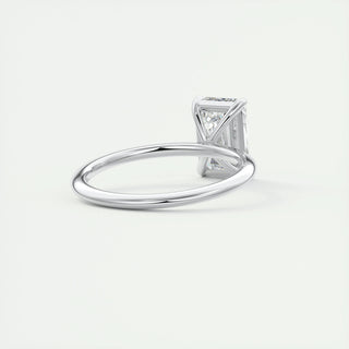 1.91CT Emerald Cut Solitaire Diamond Moissanite Engagement Ring