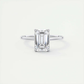 1.91CT Emerald Cut Solitaire Diamond Moissanite Engagement Ring