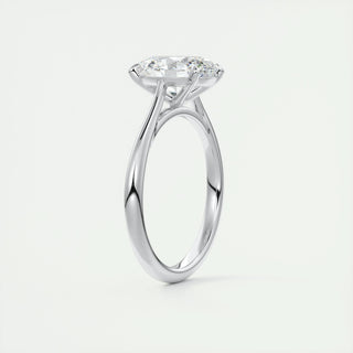 1.91CT Oval Cut Solitaire Moissanite Diamond Engagement Ring