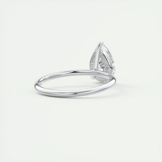 1.93CT Pear Cut Solitaire Moissanite Diamond Engagement Ring