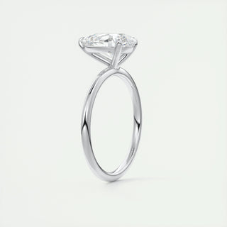 1.93CT Pear Cut Solitaire Moissanite Diamond Engagement Ring