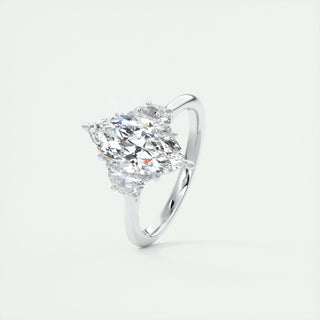 1.98CT Marquise Cut Three Stone Moissanite Diamond Engagement Ring