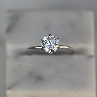 1.0-3.0 CT Round Solitaire CVD Diamond Engagement Ring