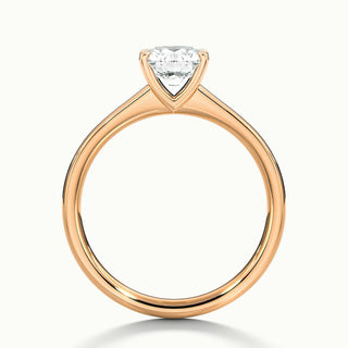 Bague de fiançailles avec diamant solitaire en moissanite à taille ronde de 1,0 ct