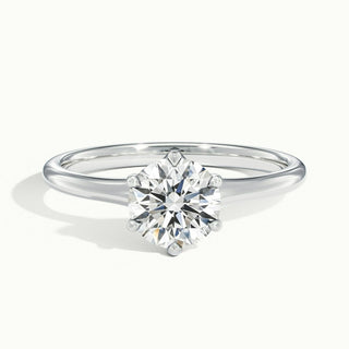 2.0CT Round Cut Moissanite Solitaire Diamond Engagement Ring