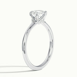 Bague de fiançailles avec diamant solitaire en moissanite à taille ronde de 2,0 ct