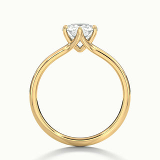 Bague de fiançailles avec diamant solitaire en moissanite à taille ronde de 2,0 ct