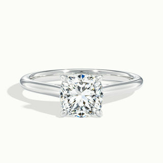 Bague de fiançailles avec diamant solitaire en moissanite taille coussin de 1,50 ct