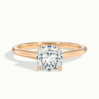 Bague de fiançailles avec diamant solitaire en moissanite taille coussin de 1,50 ct