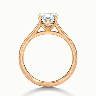 Bague de fiançailles avec diamant solitaire en moissanite taille coussin de 1,50 ct