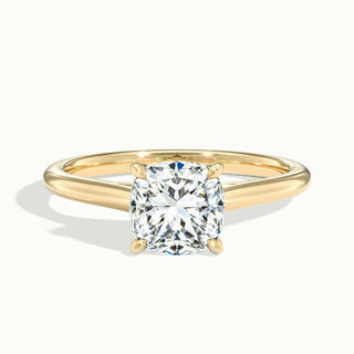 1.50CT Cushion Cut Solitaire Moissanite Diamond Engagement Ring