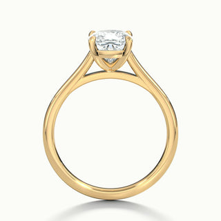 Bague de fiançailles avec diamant solitaire en moissanite taille coussin de 1,50 ct