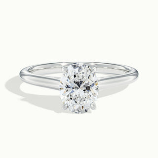 Bague de fiançailles solitaire en diamant moissanite taille ovale de 1,50 ct