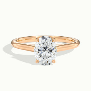 Bague de fiançailles solitaire en diamant moissanite taille ovale de 1,50 ct