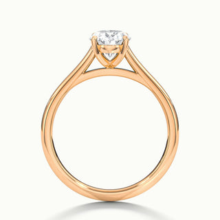 Bague de fiançailles solitaire en diamant moissanite taille ovale de 1,50 ct