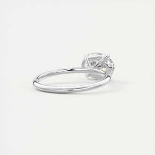 Bague de fiançailles solitaire en diamant ovale East West 2CT avec moissanite