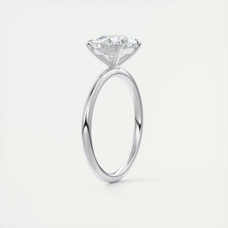 Bague de fiançailles solitaire en diamant ovale East West 2CT avec moissanite