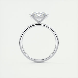 Bague de fiançailles solitaire en diamant ovale East West 2CT avec moissanite