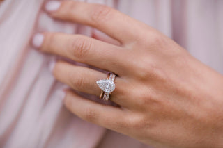 3.20 CT Pear Solitaire Moissanite Engagement Ring