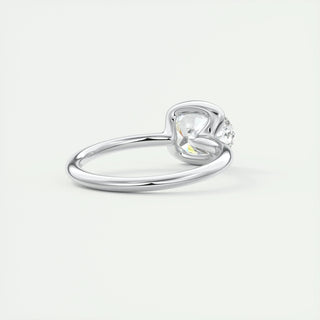 Anillo de compromiso solitario con diamante de talla ovalada de 1,0 a 3,0 ct