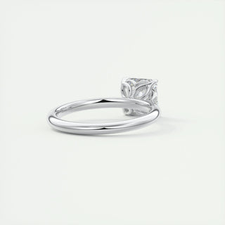 2.03 CT Asscher Cut Solitaire Moissanite Engagement Ring