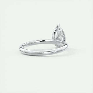 1.93 CT Pear Shaped Moissanite Solitaire Engagement Ring