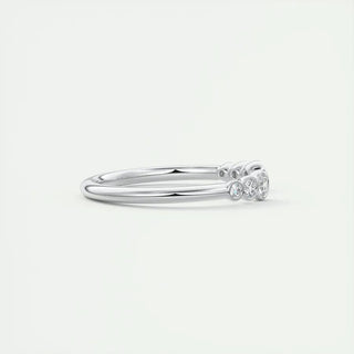 0.22 Round Bezel Open Moissanite Bridal Wedding Band