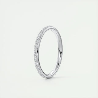 0.74 TCW Round CVD Diamond Full Eternity Wedding Band