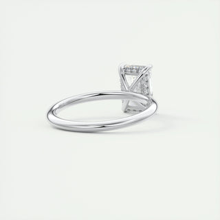 1.0 CT-3.0 CT Radiant F- VS1 Diamond  Engagement Ring With Hidden Halo Setting