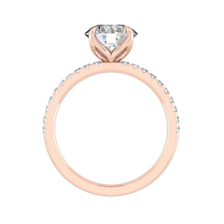 Bague de fiançailles solitaire en moissanite de forme ronde de 1,5 ct