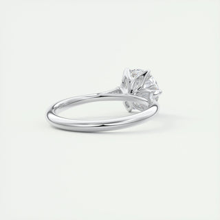 1.35 CT Round Shaped Moissanite Solitaire Engagement Ring