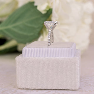 1.50CT Princess Cut Moissanite Classic Pave Diamond Engagement Ring - ELITE CARAT