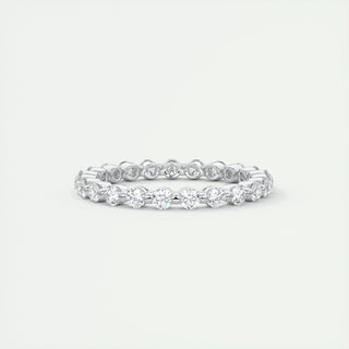 0.69 TCW Round Cut Bubble Prong Moissanite Bridal Wedding Band