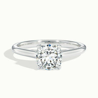 Bague de fiançailles solitaire en diamant moissanite taille coussin de 1,50 ct