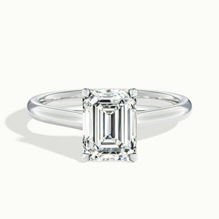 1.50CT Emerald Cut Diamond Solitaire Moissanite Engagement Ring