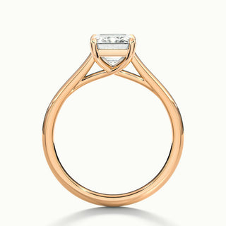 Bague de fiançailles avec diamant solitaire taille émeraude et moissanite de 1,50 ct