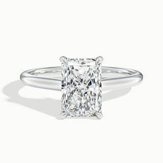 Bague de fiançailles solitaire en moissanite à diamant taille radiant de 2,0 ct