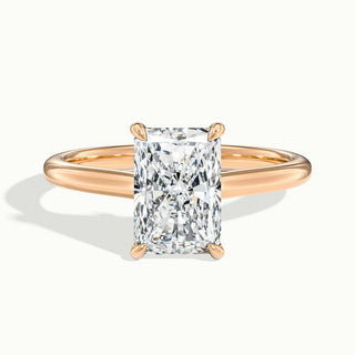 2.0CT Radiant Cut Diamond Moissanite Solitaire Engagement Ring