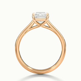 Bague de fiançailles solitaire en moissanite à diamant taille radiant de 2,0 ct