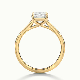 Bague de fiançailles solitaire en moissanite à diamant taille radiant de 2,0 ct