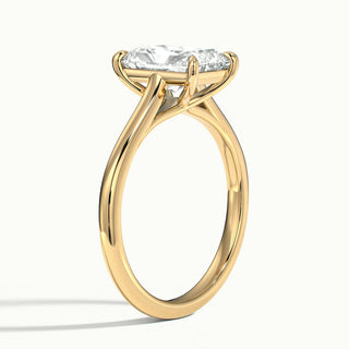 Bague de fiançailles solitaire en moissanite à diamant taille radiant de 2,0 ct