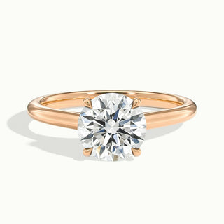 Bague de fiançailles solitaire en moissanite à diamant taille ronde de 2,0 ct